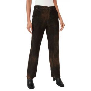 NWT Free People We The Free Women's Black Brown Corduroy Pants Size 31